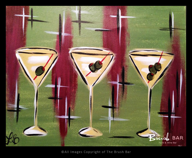 Happy Hour Olive Martinis